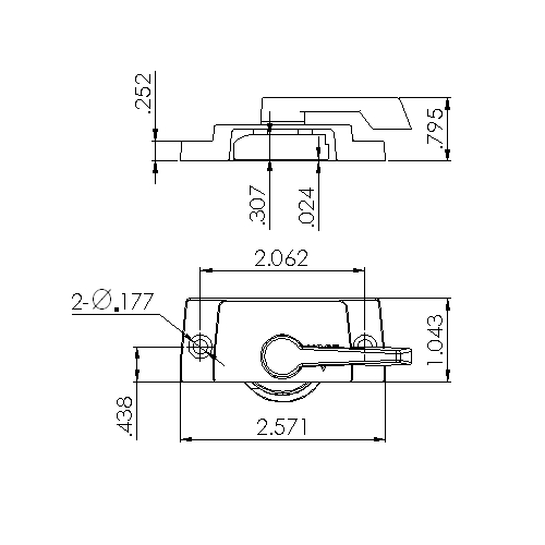 Window Sash Lock 3213WHITE