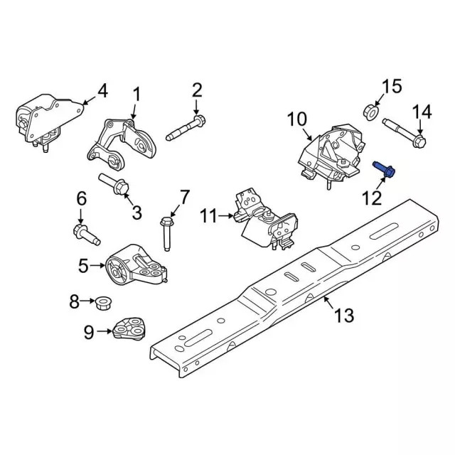 Genuine Ford Automatic Transmission Mount Bolt W711140-S901