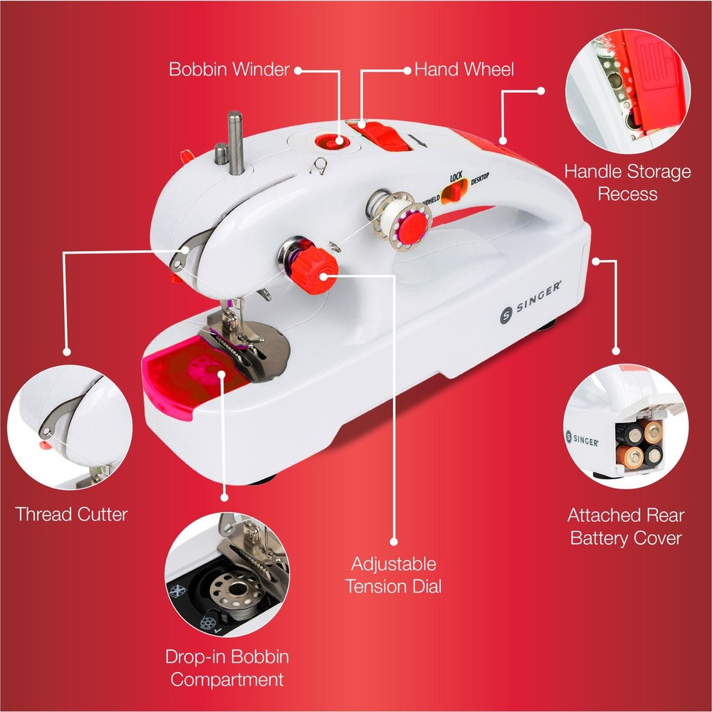 SINGER Stitch Quick Plus Cordless Handheld Portable Mending Machine