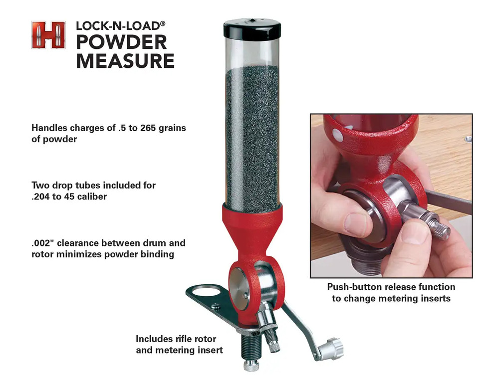 Hornady Lock N Load Powder Measure w/Push Button Release Function 050069