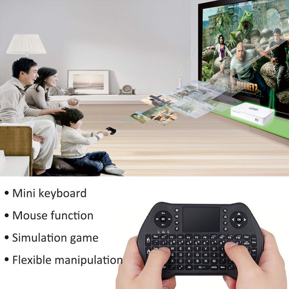 Backlit Mini Keyboard,2.4GHz Wireless Mini Keyboard with Touchpad Mouse Handh...
