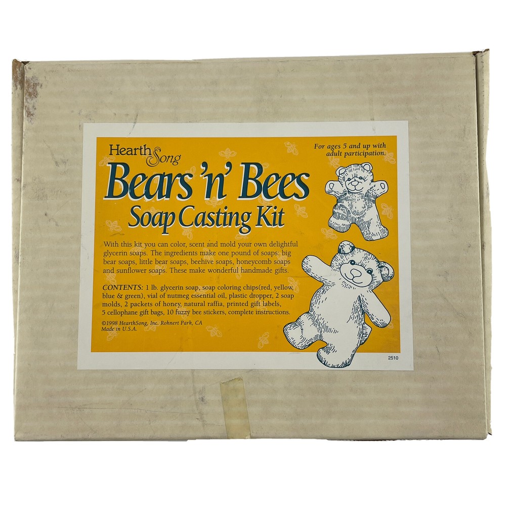 Hearth Song Bears n Bees Soap Making Casting Kit Model 2510 Bath Crafts