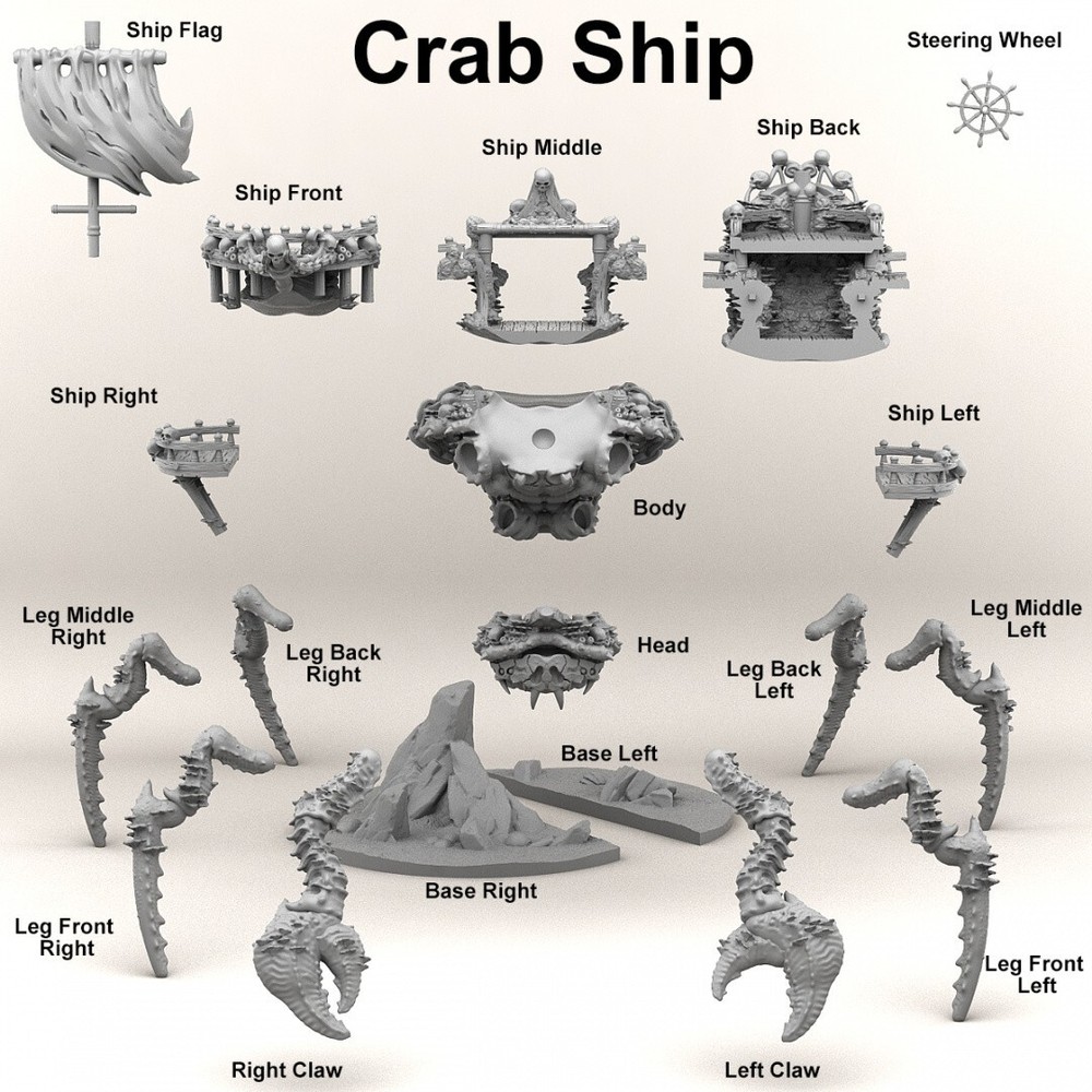Crab Ship Legion Terrain Scenery Tabletop Miniatures 28mm