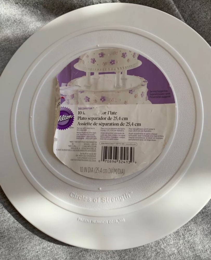 New Wilton Decorator Preferred Smooth Edge Round Cake Separator Plate Multi Size
