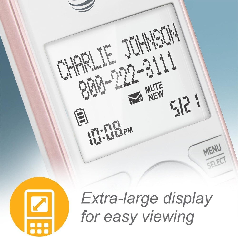 Large Screen Cordless Phone with Answering Machine