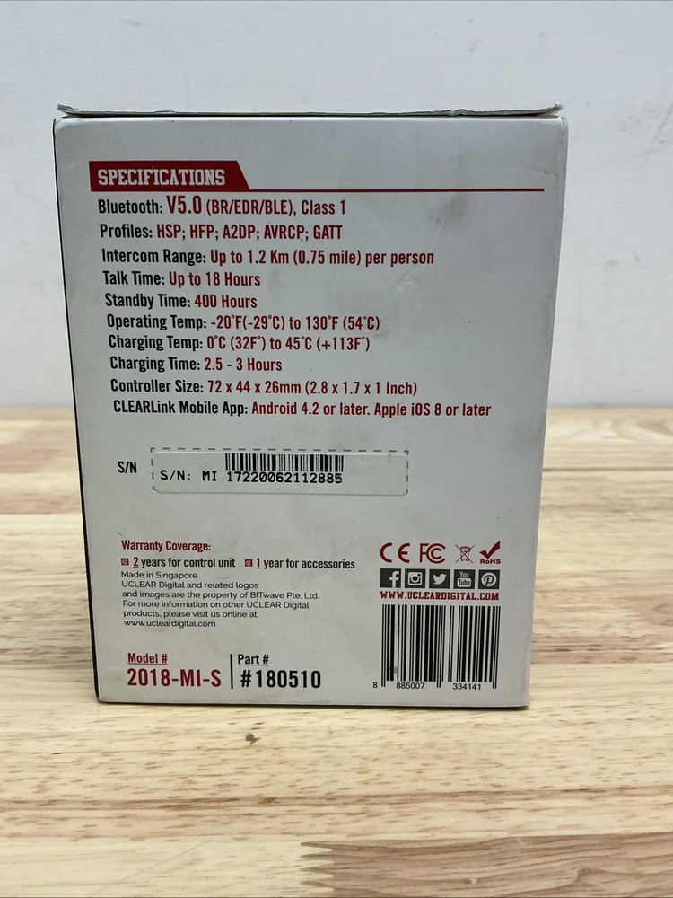 UClear UCLEAR Motion Infinity Single 180510