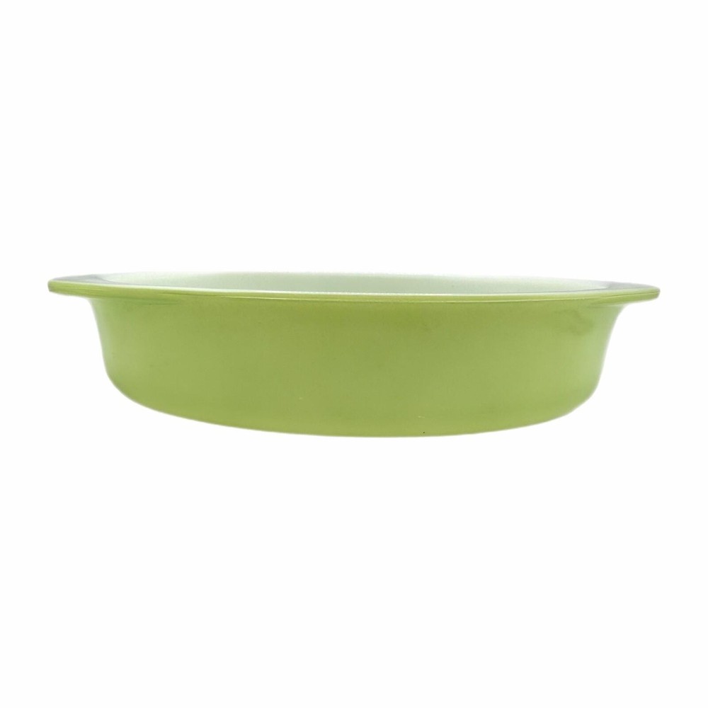 Vintage 1950s Pyrex Lime Green Round 8” Casserole Dish #221
