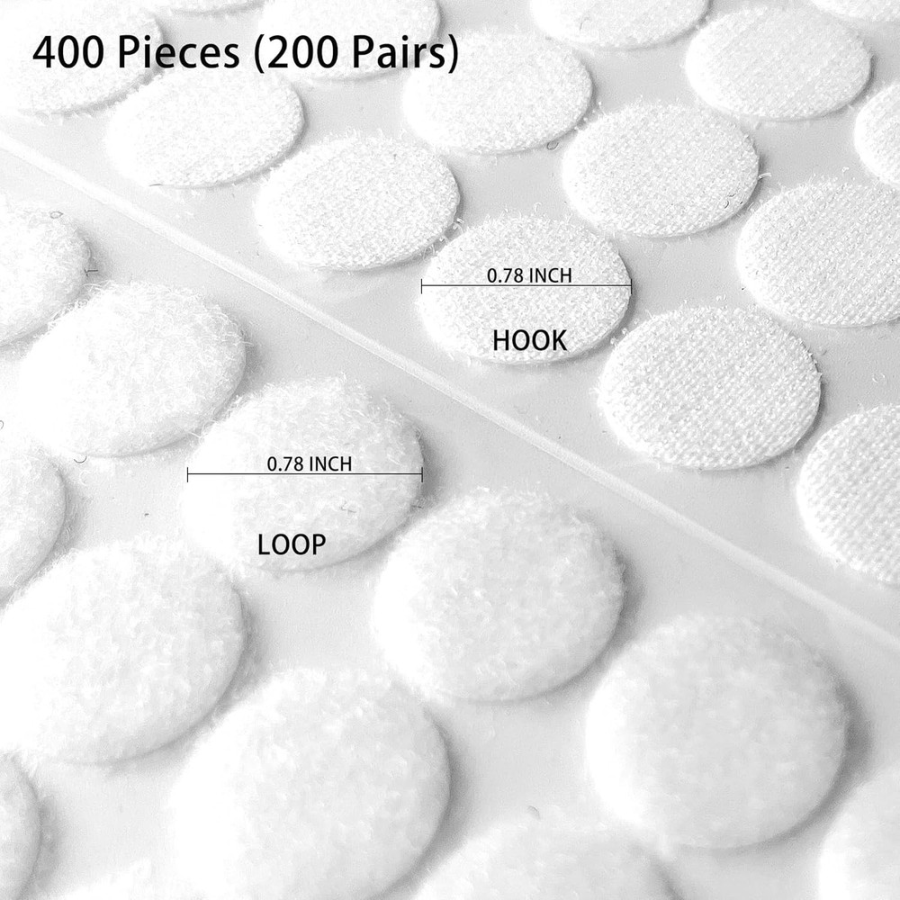 Self Adhesive D Hook and Loop Dots with Adhesive,for Classroom, Office, Home