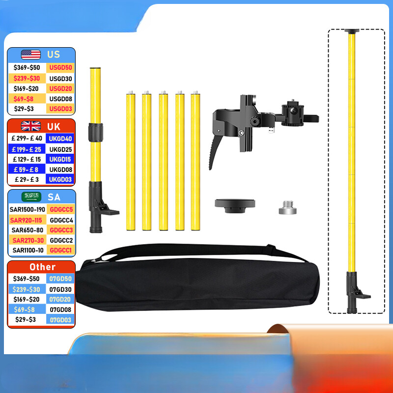 Laser Tripod Telescoping Pole Ceiling and Floor Support Stand for Laser Level
