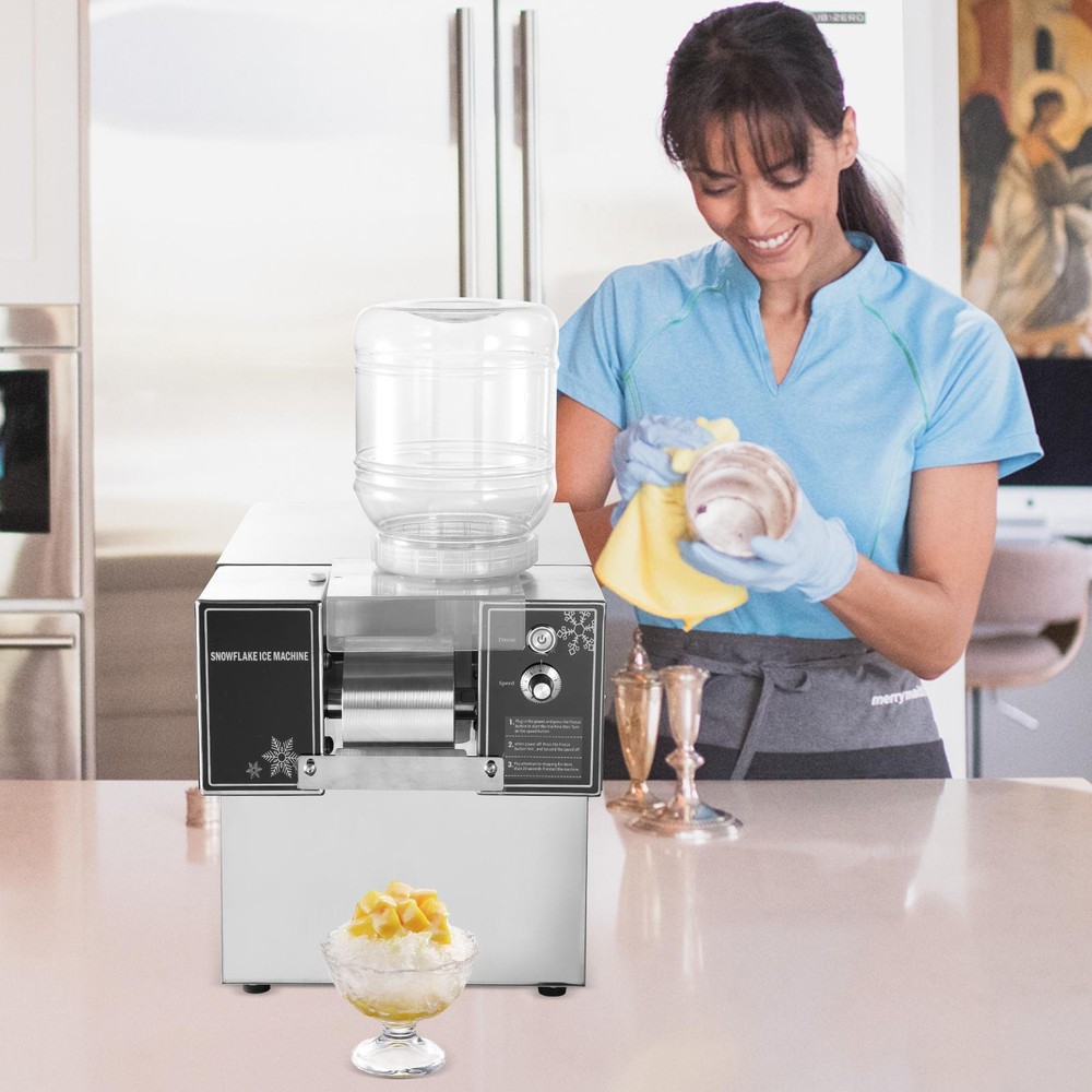 Commercial Snowflake Ice Machine, Snow Cone Machine, Ice Shaver Slush Maker