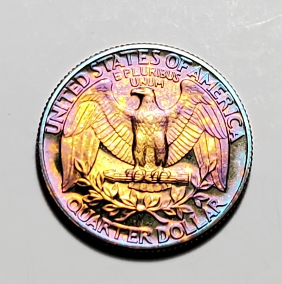 TONED 1987 S WASHINGTON QUARTER PROOF UNC #C2522