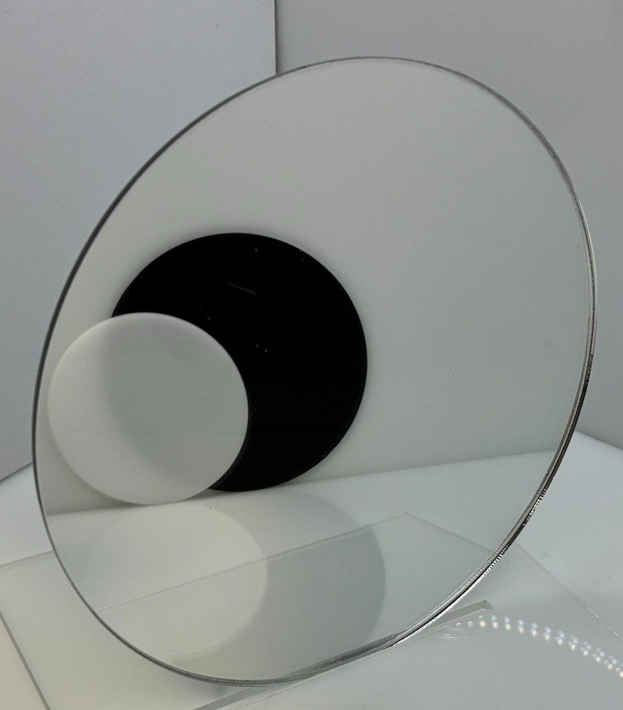 Acrylic Circle Disc - 1/8" Thick - Silver Mirror - 12" Diameter