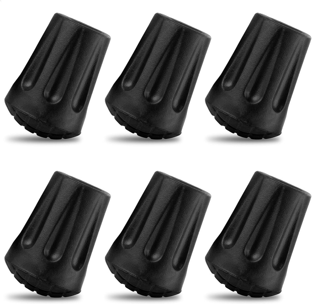 Replacement Rubber Tips for Hiking Poles - 6 Pcs Essential Camping Accessory