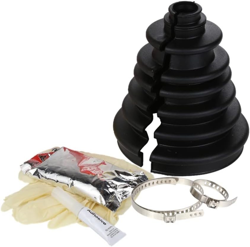 CVS18 Universal Split Auto CV Joint Gaiter Boot Replacement Kit Black HeavyDuty