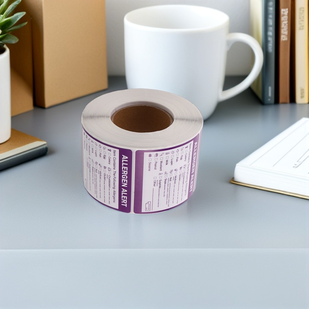 2 Rolls Allergen Label Notification Stickers Identification Labels