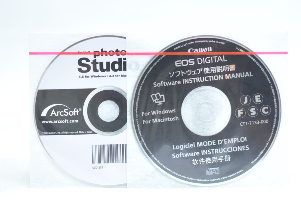 Canon EOS Digital Software Instruction Manual CD ROM With Photo Editing