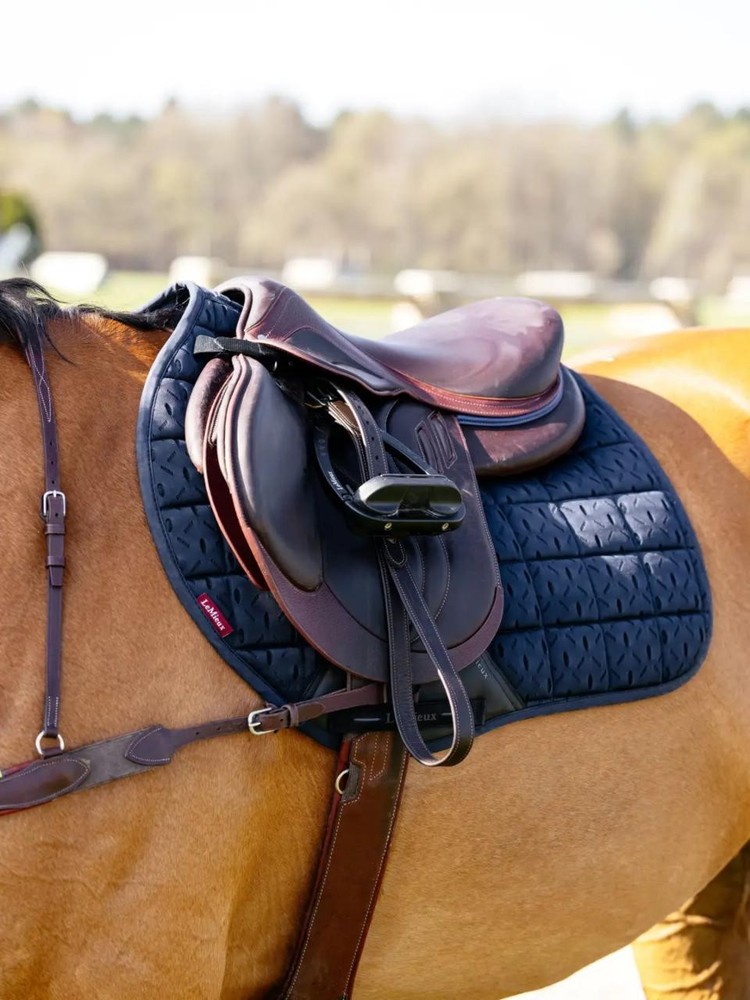 LeMieux 3D Mesh Self Cool Eurojump Square Saddle Pad - Navy