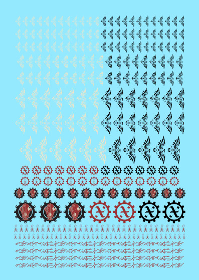 A6 - Gore Vultures Tiny Titans Transfer Sheet