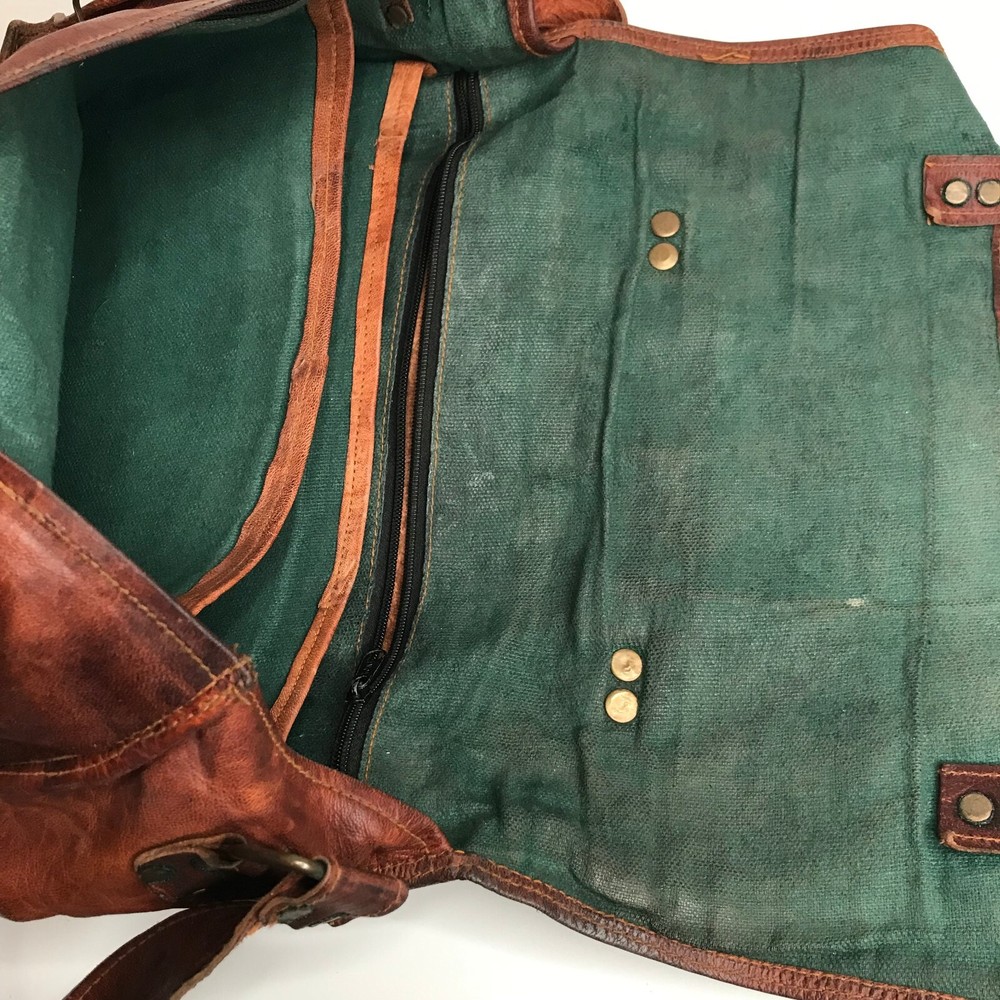 Vintage Brown Leather Shoulder Bag