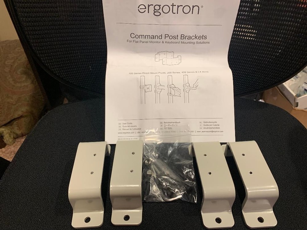 Ergotron 60-366-100 Command Post Brackets, for Flat Panel Monitor and Keyboard
