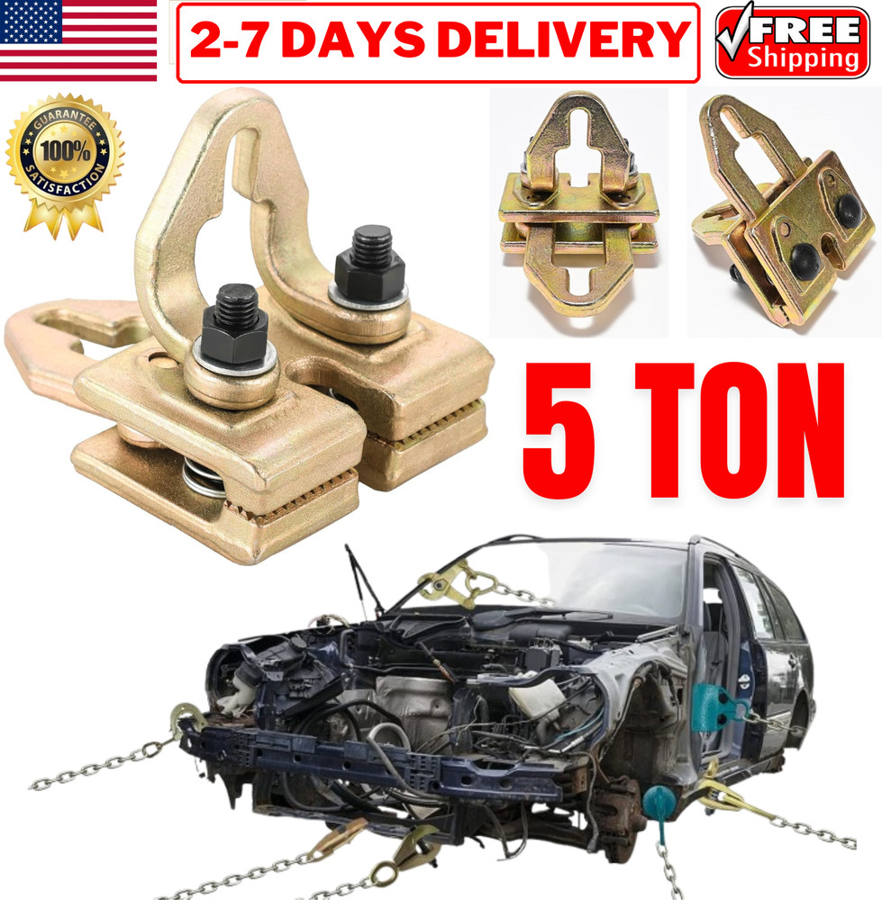 5T Heavy Duty Right Angle Clamp Auto Body Frame Pull Pulling Dent Repair Puller