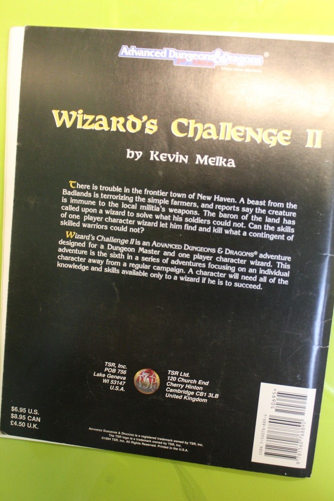 TSR Advanced Dungeons & Dragons 2nd Edition Wizard's Challenge II (DAMAGED)