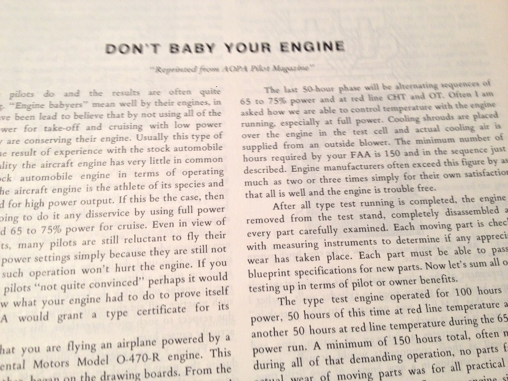 Continental "Tips On Engine Care" Booklet Manual.