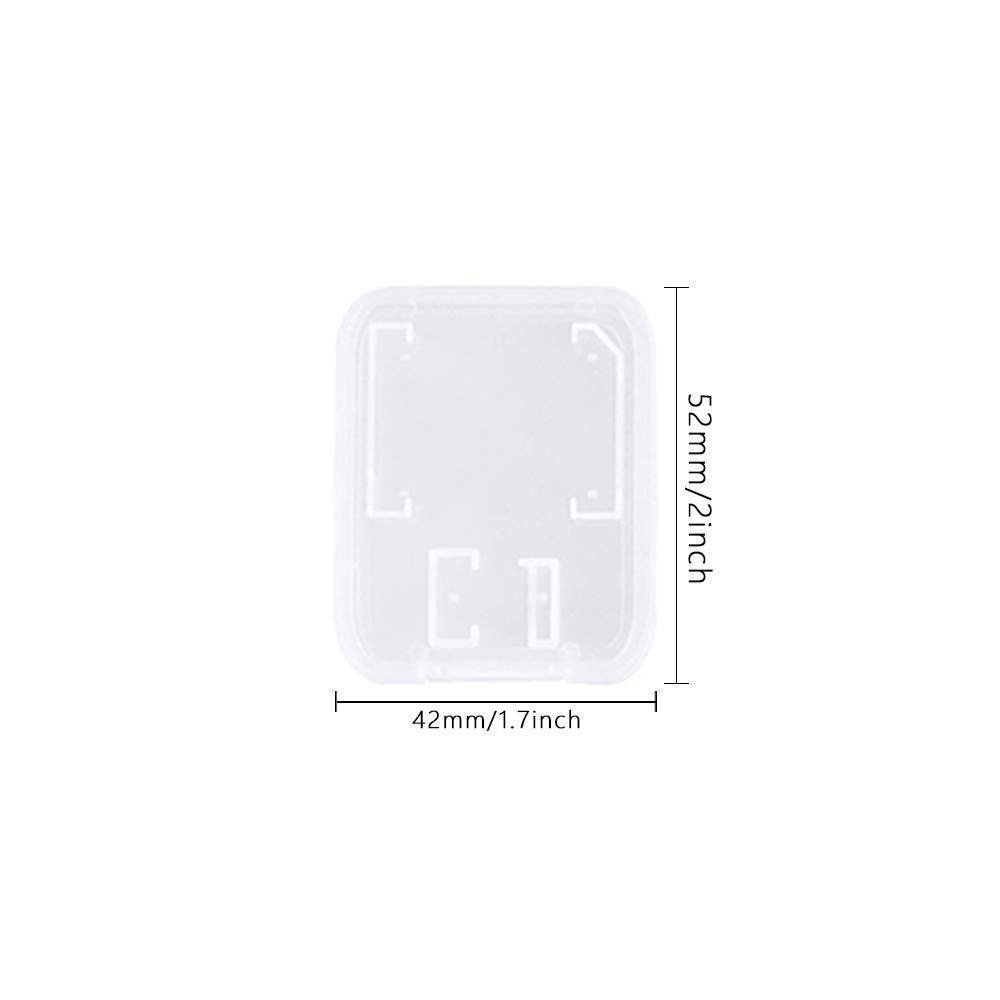 Clear Plastic Memory Card Case Compatible with SD SDHC SDXC Micro SD T-Flash ...