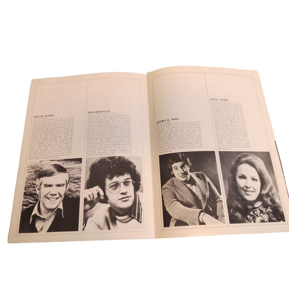 John Raitt in Carousel Play Program 1971 Rogers & Hammerstein