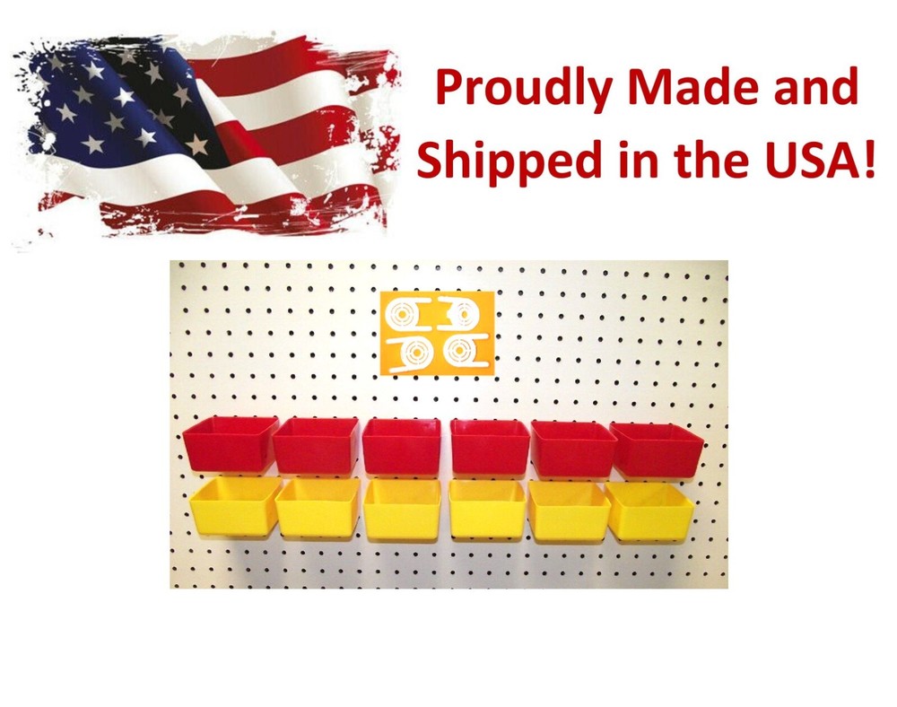 16 Piece Pegboard Plastic Bin and Plastic Tool Holder Kit