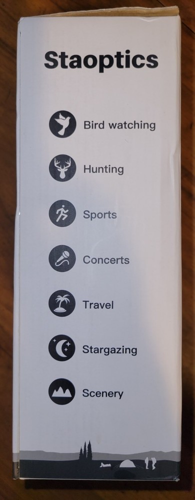 Staoptics 15x60 HD Binoculars. Opened Box. Still in protective bag.