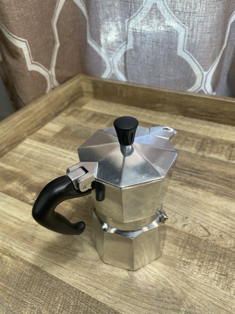 Bialetti Moka Express 1 Cup / 2Oz. 60ml Espresso Maker - Silver Complete Tested