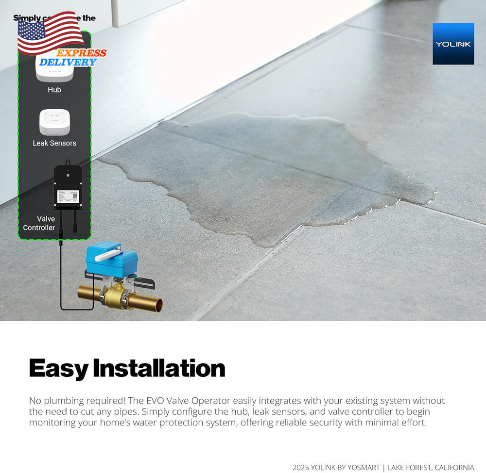 DIY Automatic Water Leak Detection & Shut-Off Starter Kit EVO Valve Operator NEW