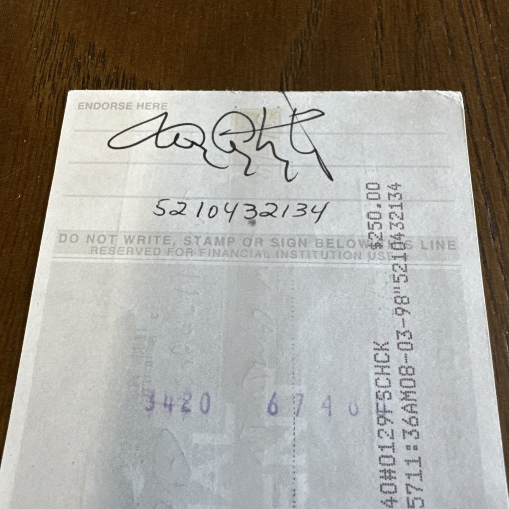 Tom Constanten Grateful Dead Autographed Signed Check from Relix records…