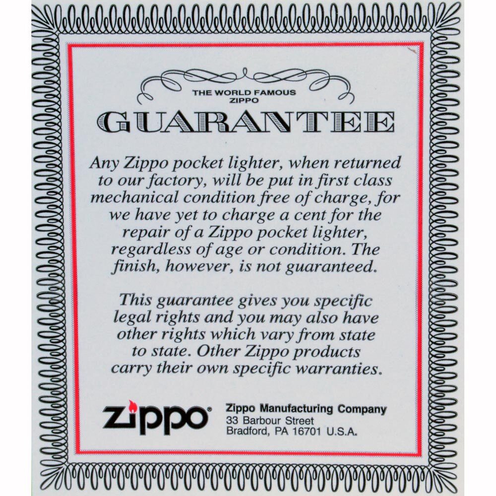 Zippo 204B Classic Brushed Brass Plated Plain Body Windproof Pocket Lighter