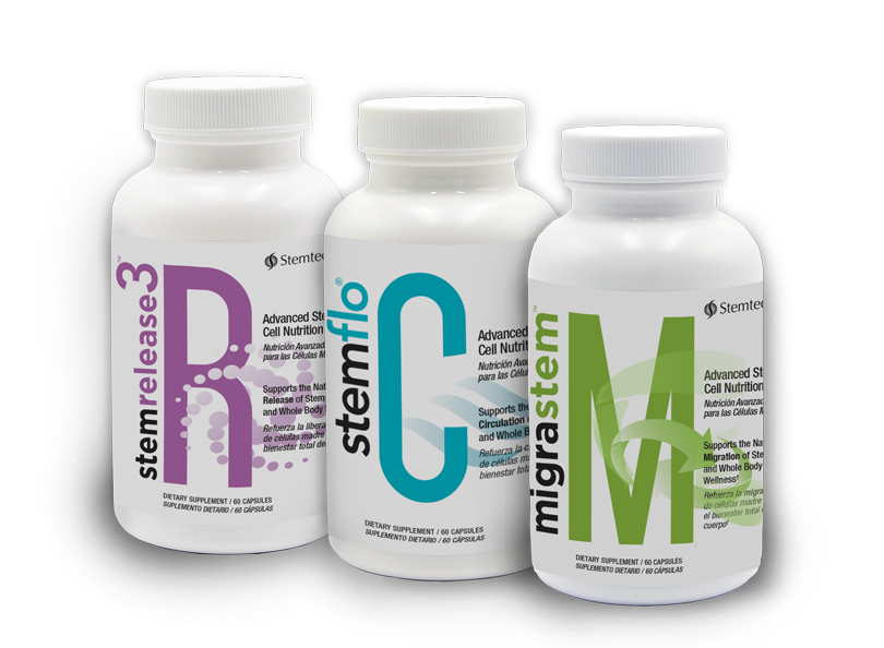 StemRCM by Stemtech Research Advanced Stem Cell - Stemrelease 3 + StemFlo + 💪