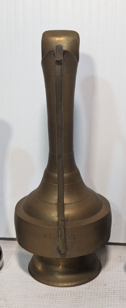 Vintage Floral Engraved Brass Pitcher Jug