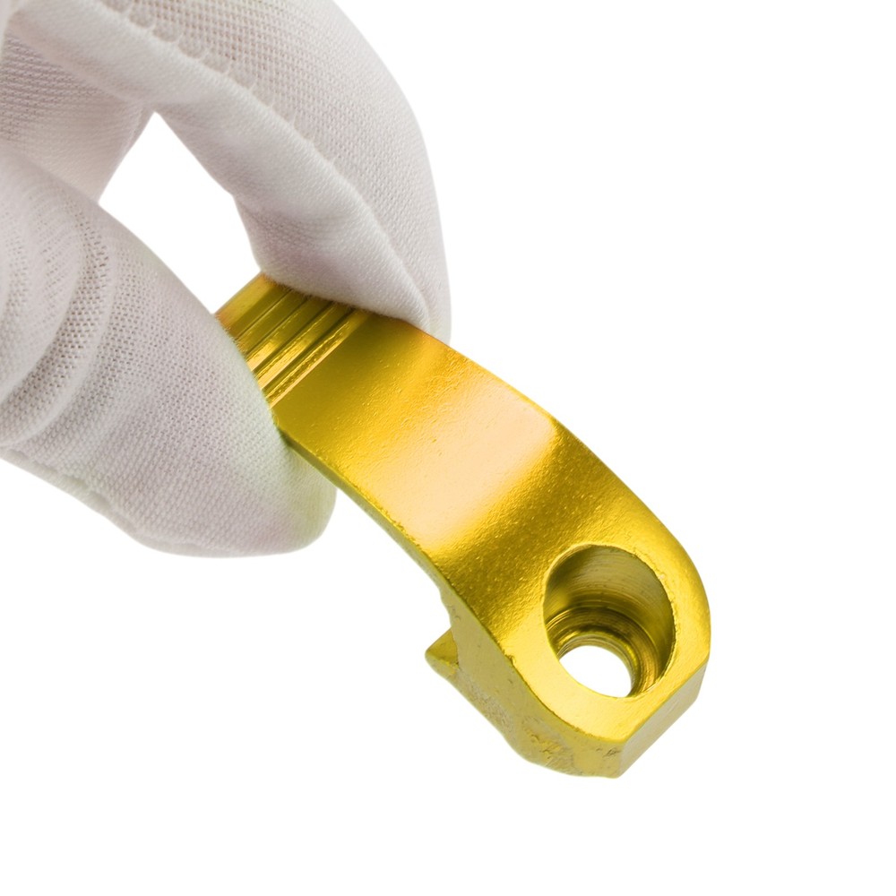 Rectangular Motorcycle Helmet Hanger Hook for Scooter in Al Yellow 1pc
