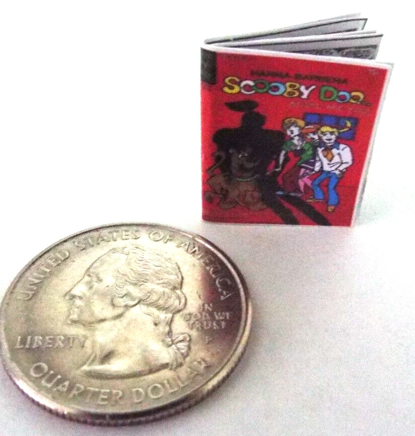 Mini      'SCOOBY DOO' Comic Dollshouse 1:12 scale OPENING printed PAGES