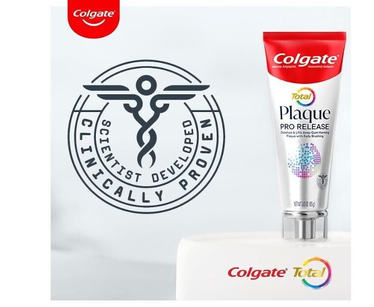 Colgate Total Plaque Pro Release Whitening Toothpaste - 3 oz - 2pk