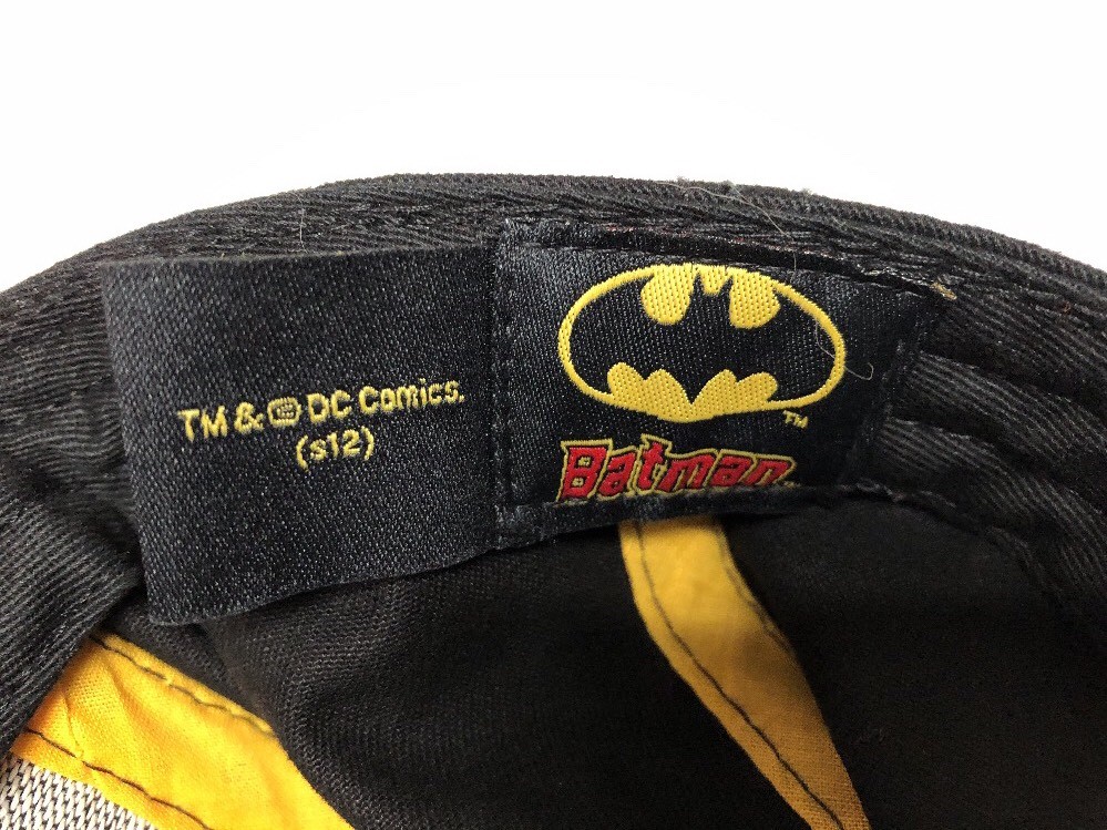 Batman DC Comics Bat Symbol Youth Adjustable Baseball Cap Hat Dark Knight EUC