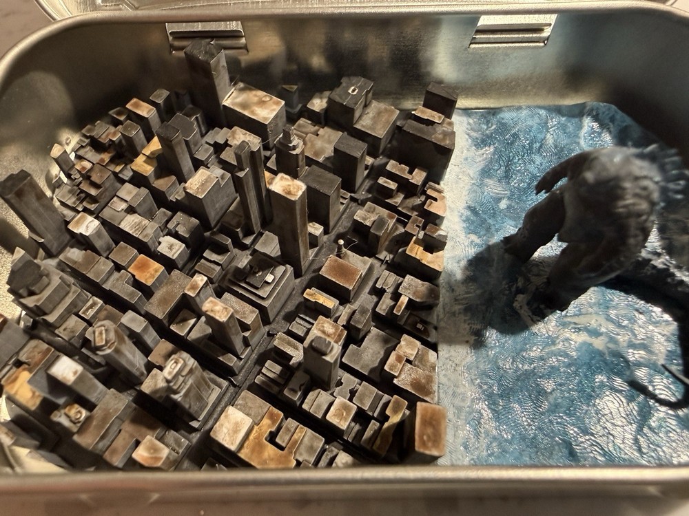 Godzilla Attacks Tokyo In An Altoids Tin Whimsical Scene