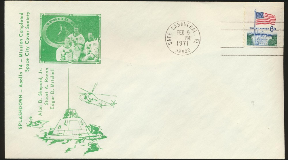 Apollo 14  Space Event Cacheted Cover unsealed Flap unaddressed  (SP97
