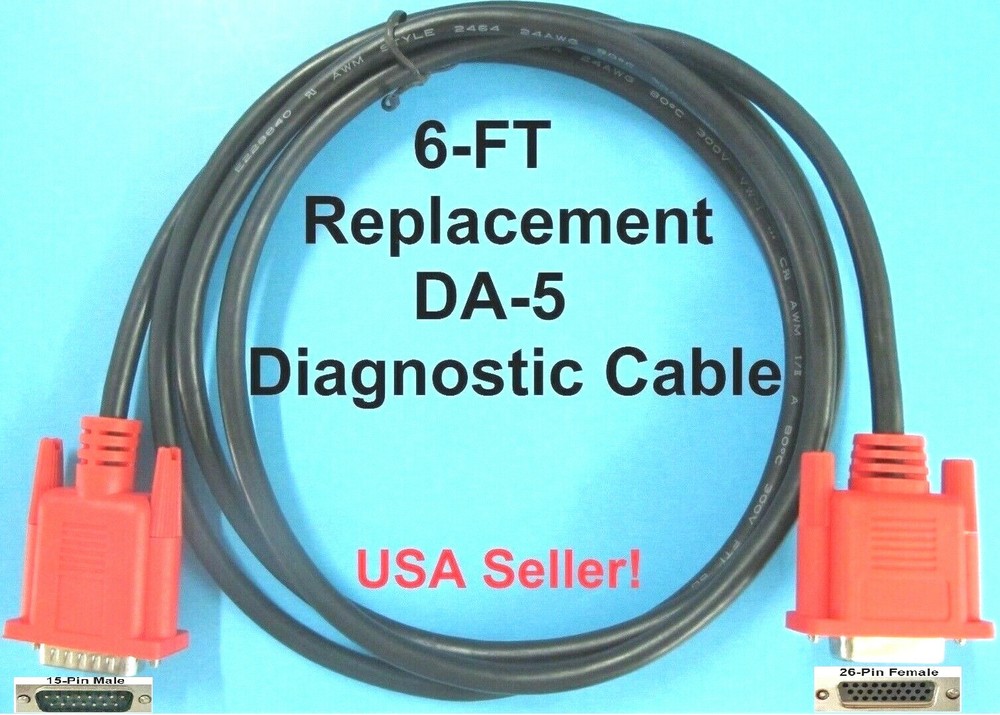 Replacement DA-5 Data Cable Convertor Connects OBD1 Adapters to Snap-on scanners