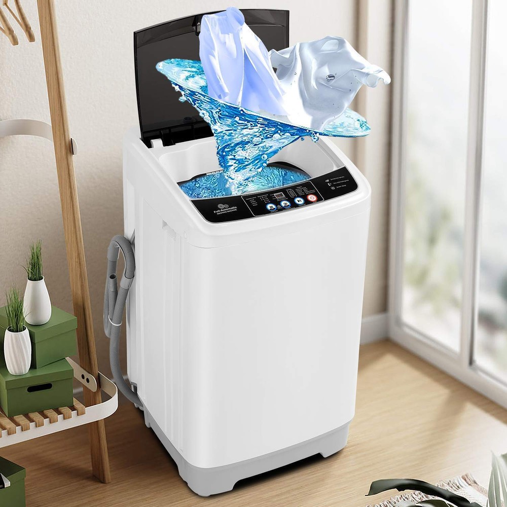 Portable Washing Machine 17.8lb Capacity Full-Automatic Compact Washer Combo