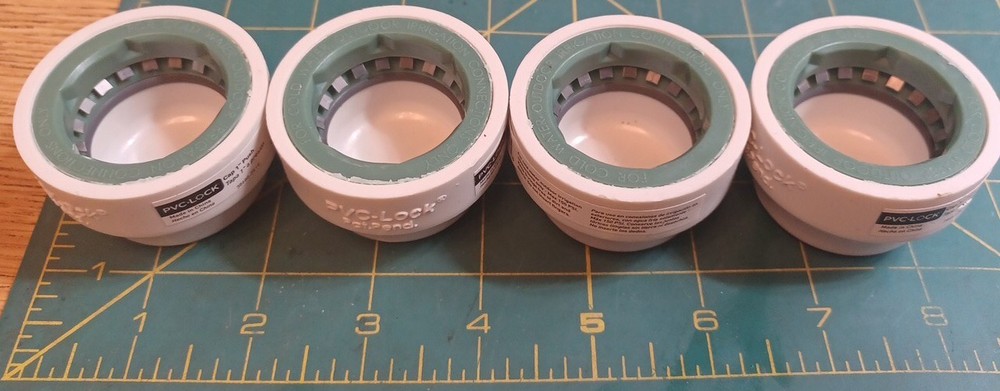 [4 Pack]ORBIT 1" PVC Lock Push Fitting Irrigation End Caps #35680