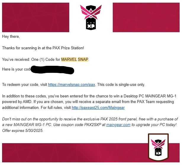Marvel Snap PAX East 2025 Exclusive Code Miles Morales SpiderMan