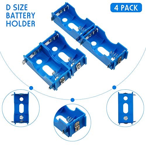 8 Pieces D Cell Battery Holder Series or Parallel Storage D Size Battery Case