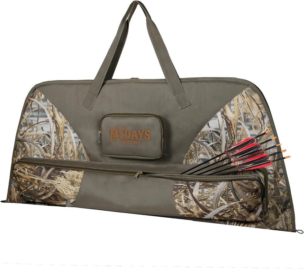 Compound Bow Case Soft Camo Bow Bag with Padded Compartments 41 Inch