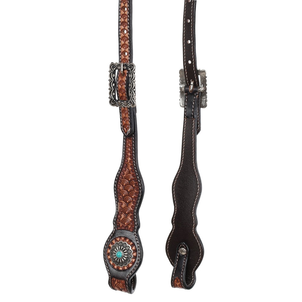 Showman Argentina Cow Leather Regal Loop Single Ear Headstall